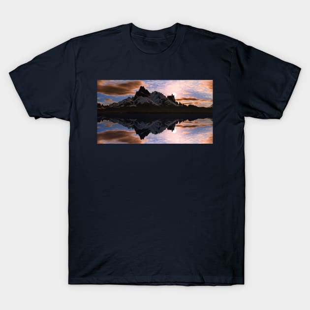 Sunset Reflections T-Shirt by AlienVisitor